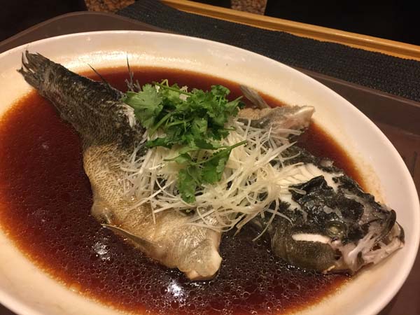 Shisen Hanten Steamed Marble Goby Fish with Superior Sauce