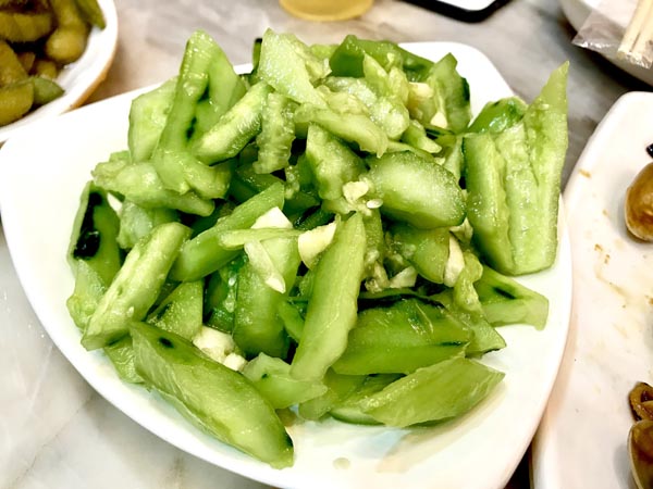 Garlic Cucumber at Bao's BBQ in Nanjing [宝记烧烤，南京]