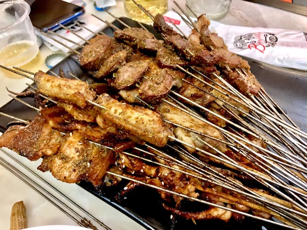 Goose Giblets, Duck Veins and Chicken Liver - Bao's BBQ