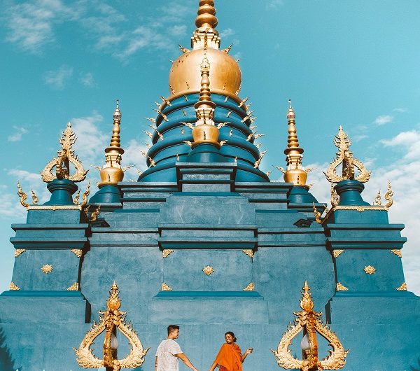 Searching For Us at Blue Temple (Wat Rong Suea Ten), Chiang Rai, Thailand